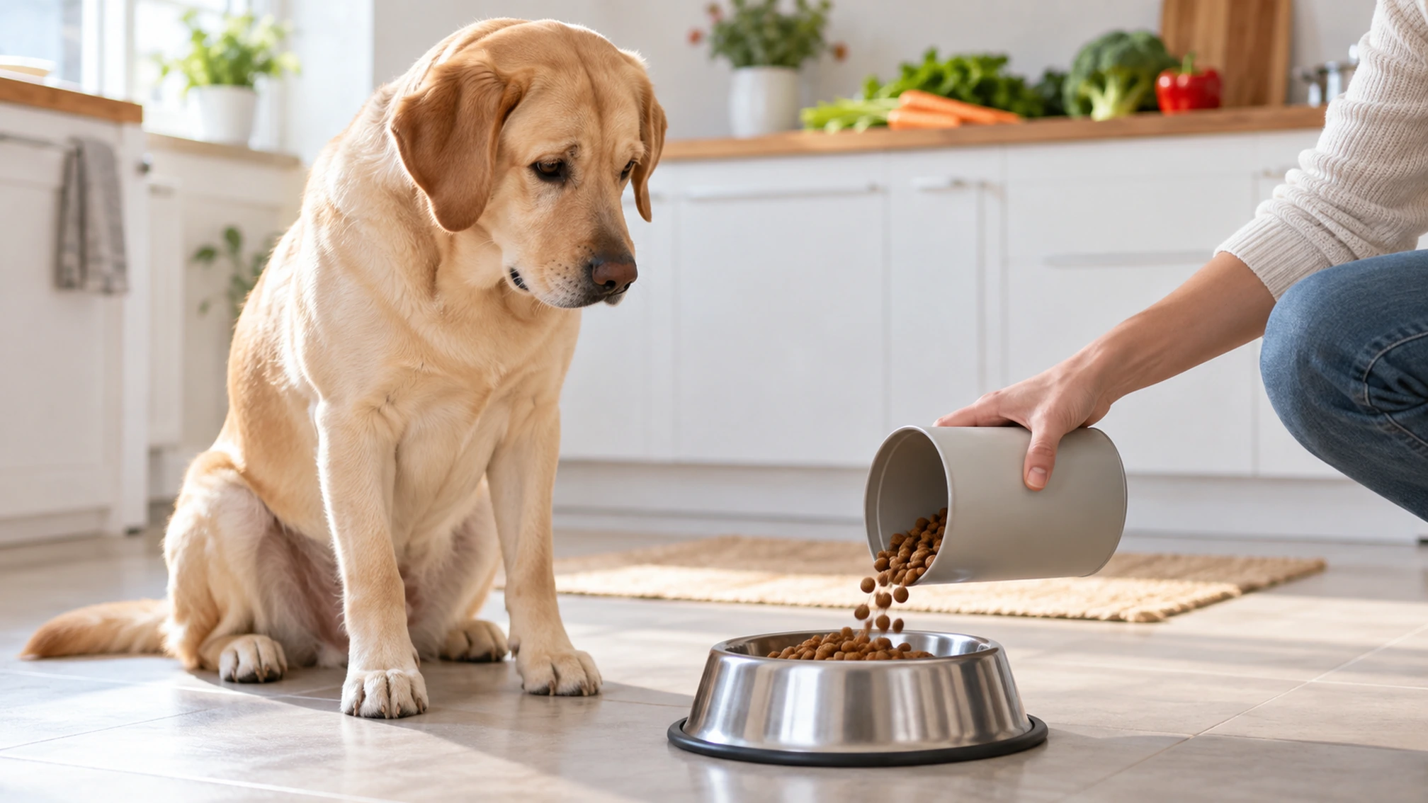 Photo éditoriale pour Adapter l’alimentation d’un labrador adulte avec prudence : conseils clés