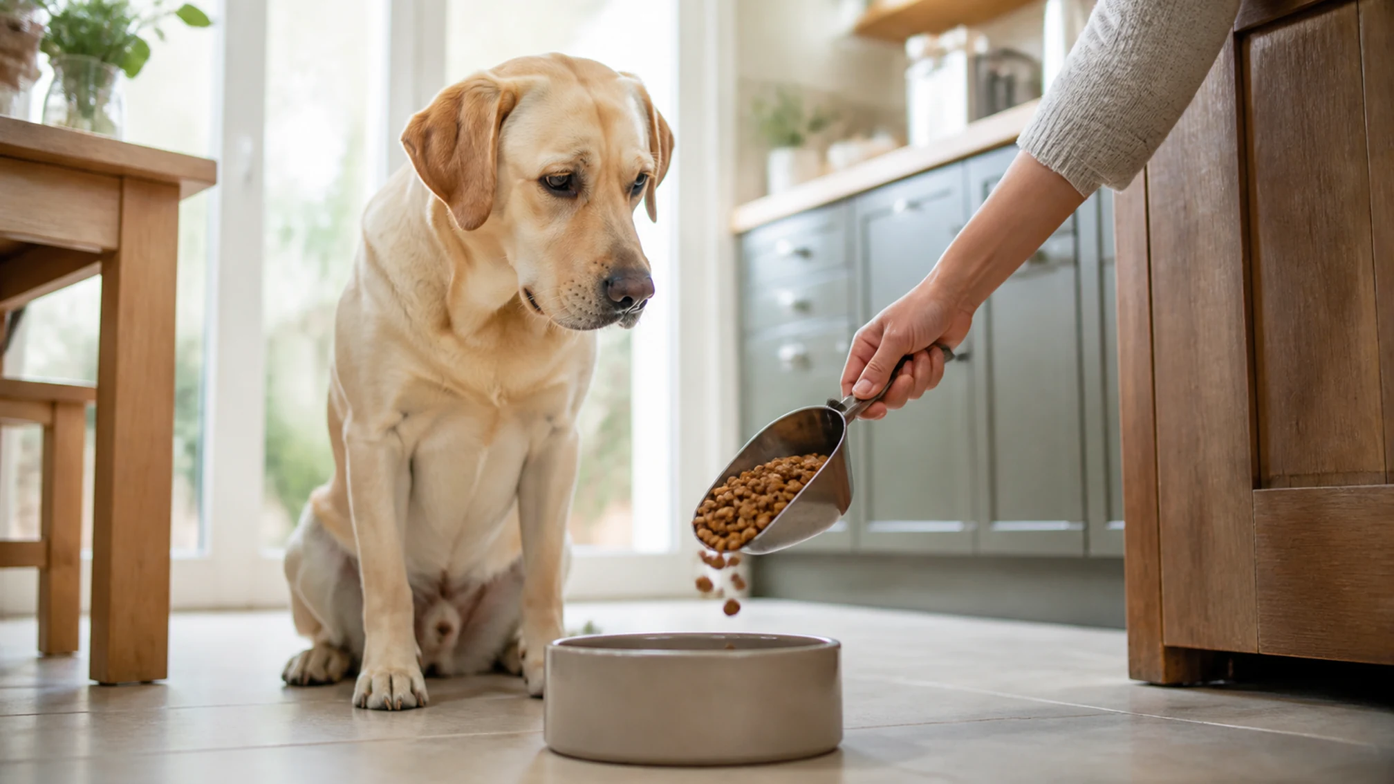 Comment prévenir le surpoids chez un labrador gourmand : conseils pratiques ? — scène pratique complémentaire