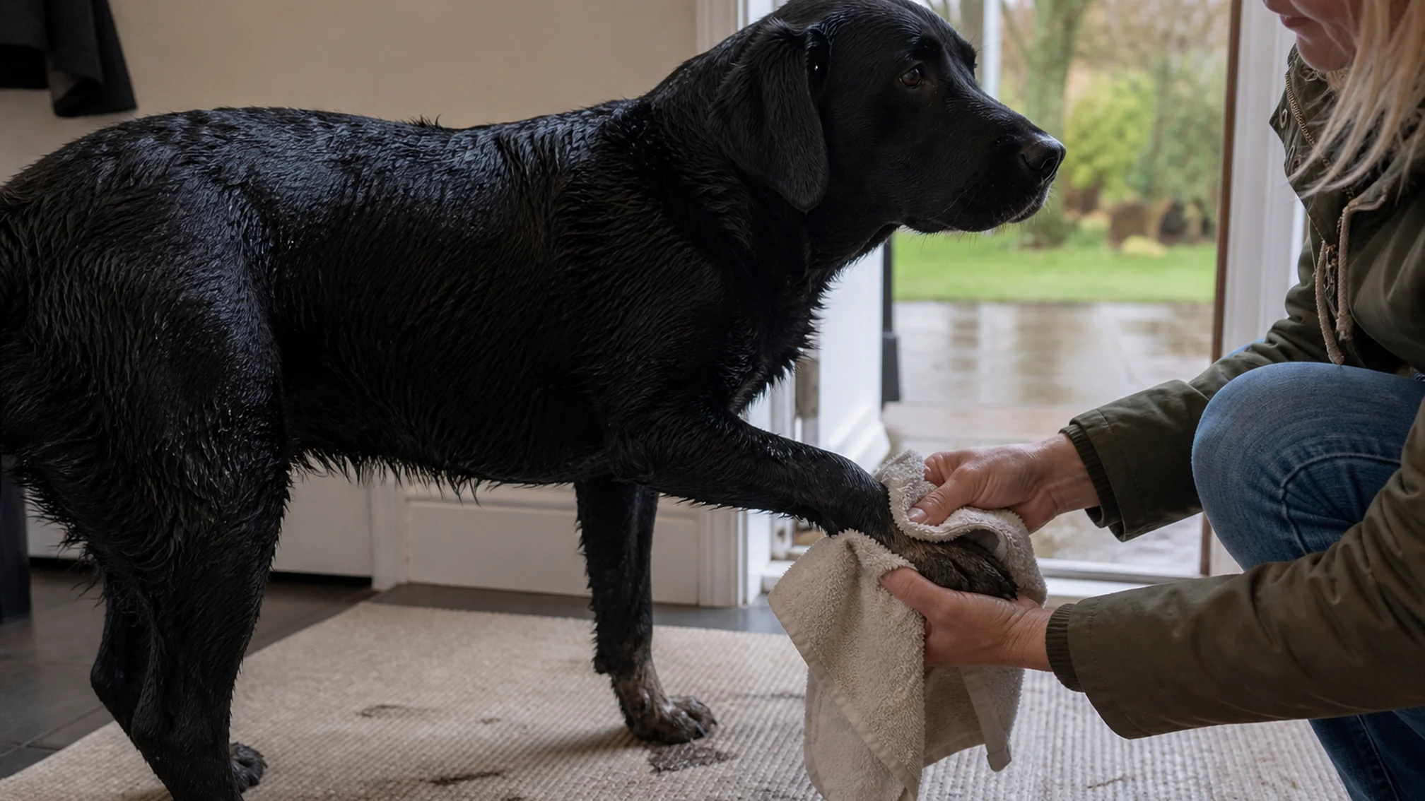 Surveiller les coussinets d’un chien après une promenade : que contrôler et pourquoi — scène pratique complémentaire